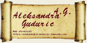 Aleksandra Gudurić vizit kartica